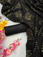 Black dinner party sequinned saree