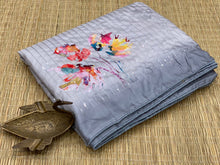 Sober floral digital print sequinned saree