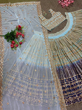 Stunning Blue shaded sequins Lehenga