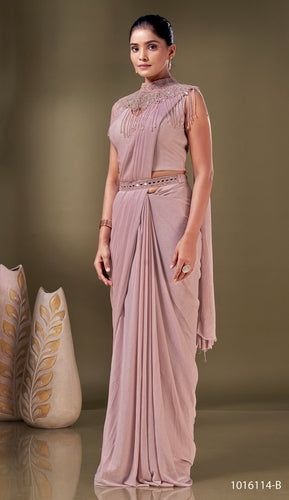 Ready to wear imported metallic saree