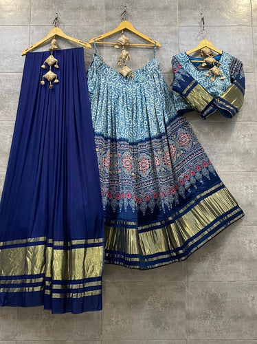 Bandhani gaji silk stitched Lehenga
