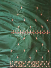 Dark green wavy lehenga