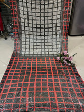 Wedding exclusive checks sequins saree