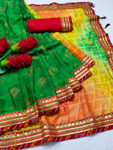 Half and half bandhani saree collection