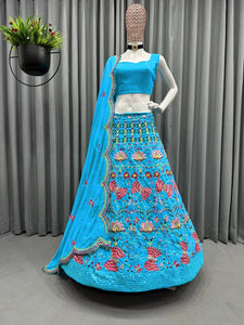 Yankita Kapoor inspired blue Lehenga