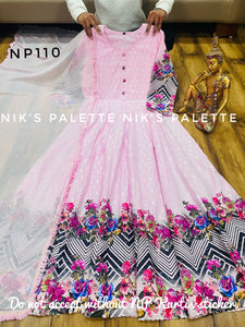 Niks collection: pastel chikankari anarkalis