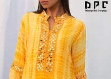 Hand tie dyed kurti set with dhoti