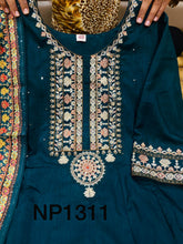 Niks collection: dola silk navy blue anarkali