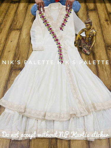 Niks collection: off white Anju Modi style anarkali