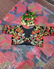 Partywear - Digital print sequins saree