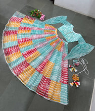 Digital print colourful mehendi night Lehenga