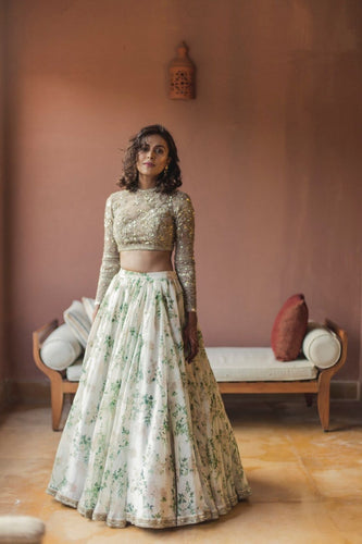 Sabyasachi inspired floral lehengas - cream