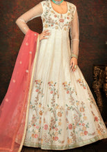 Safeena catalogue- off white floral anarkali