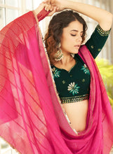 Dusty pink and green Lehenga