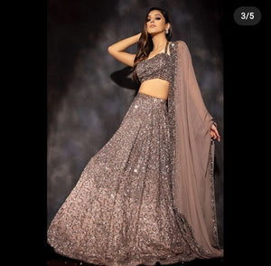 Lush Gold sequin silk Lehenga