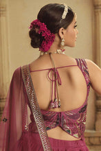 Misha collection - shaded deep pink sequins Lehenga
