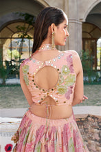 Blush pink floral Lehenga