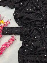Celebrity box style sequins saree