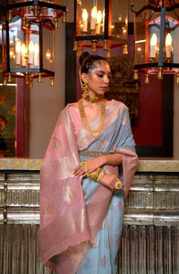 Ariya sarees - Pure linen weaving saree