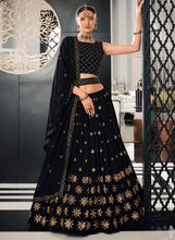 Misha - Navy blue Lehenga