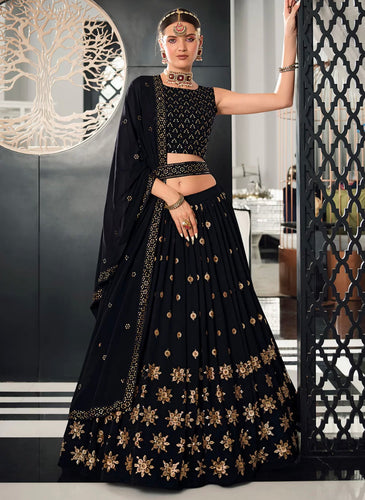 Misha - Navy blue Lehenga