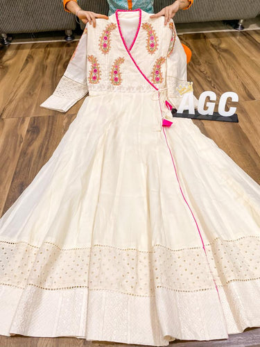 SAL collection: Off white schiffli cotton gown