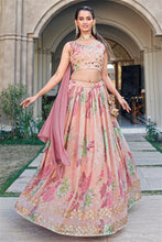Blush pink floral Lehenga