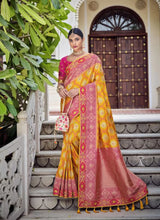 Ethnic collection - Yellow designer silk saree