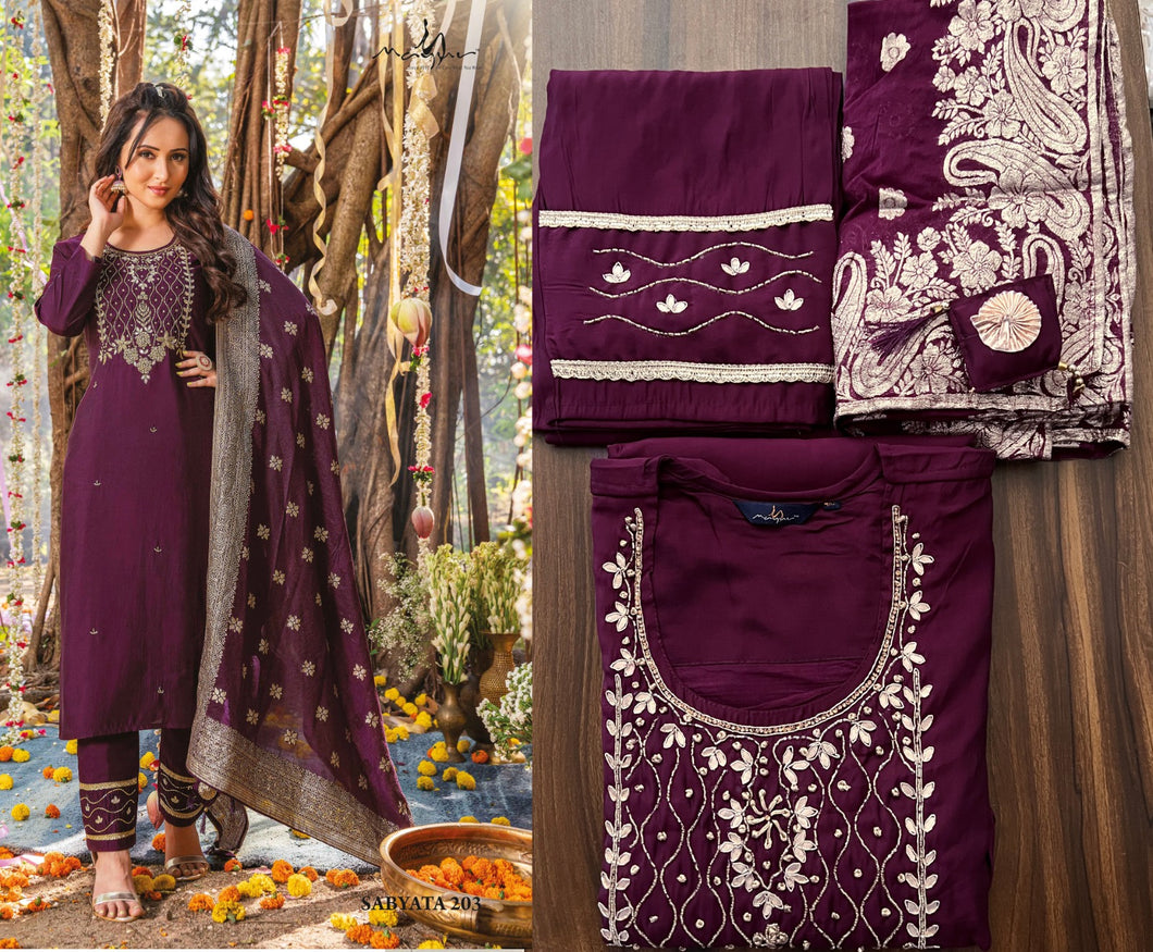 Sabyata silk salwaar kameez - also plus size