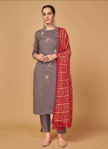 Silk embroidered readymade salwaar suit