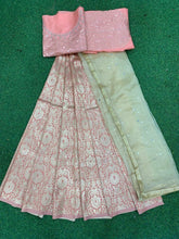 Kanjiveram silk Lehenga in pink