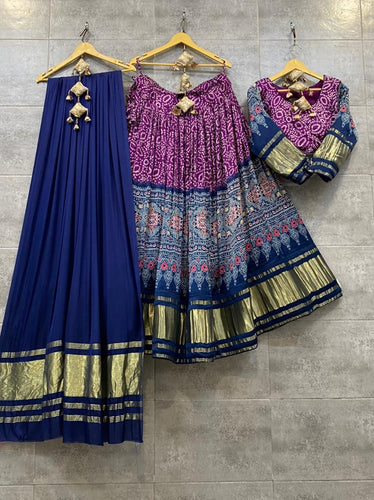 Bandhani gaji silk stitched Lehenga