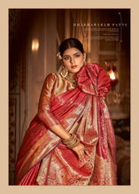 Kanchivaram silk saree with copper zari