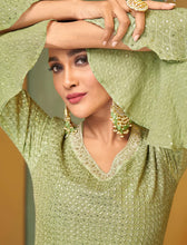Serena collection: mint green with flared sleeves