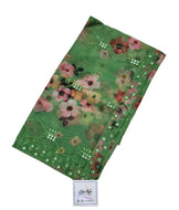 Lush green floral mirror work dupatta