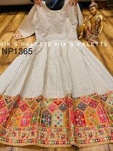 Niks collection - beige silk anarkali with banarasi dupatta