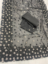 Floral and beads galore saree