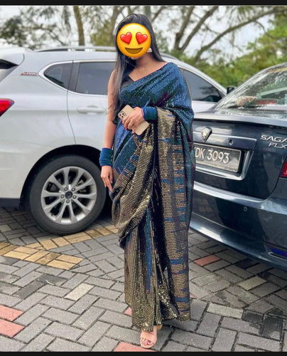 Elegant partywear sequins saree