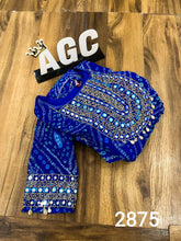 AGC Collection- blue Georgette bandhani tiered gown, also plus sizes