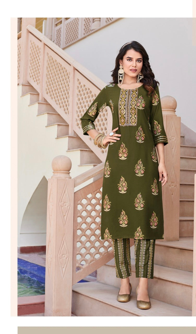 Deeva collection - Simple and classy kurti with pants