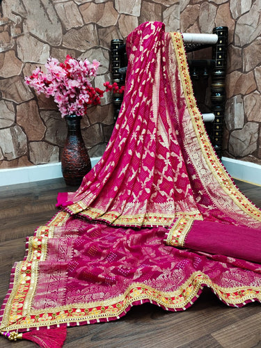 Bandhani georgette sarees