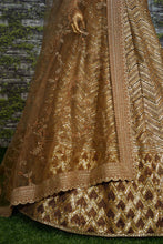 Sabyasachi inspired - Brown golden Lehenga