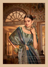Kanchivaram silk saree with copper zari
