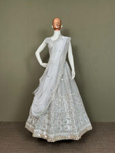 Trending white and silver embroidered Lehenga