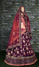 Sabyasachi inspired maroon royal look Lehenga (with 2 dupattas)