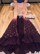 AGC Collection: Shaded peach to maroon Lehenga