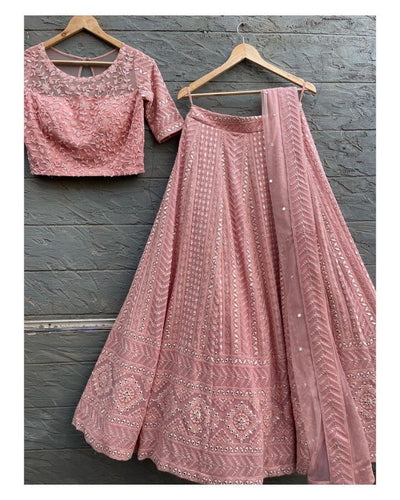 Carnation pink Lehenga choli