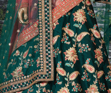 Sabyasachi inspired green royal look Lehenga (with 2 dupattas)
