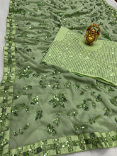 Celebrity inspired sequinned saree