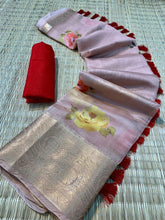 Pichwai print saree - pastel colours